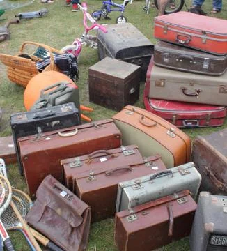 Retro suitcases Stock Photos