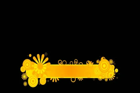 Retro Summer Flourish Lower Third Widescreen Stock Footage 10870874