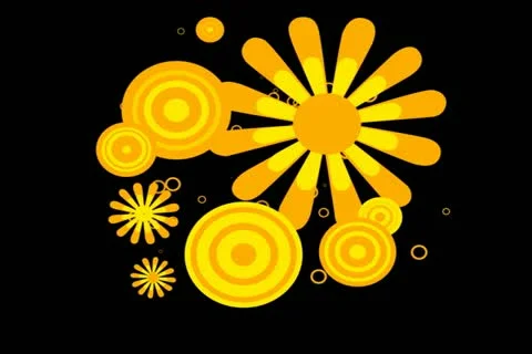 Retro Summer Flourish Motion Design Element 01 Stock Footage 10870797