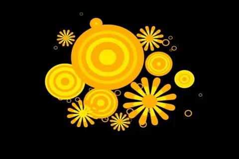 Retro Summer Flourish Motion Design Element 02 Stock Footage 10870798