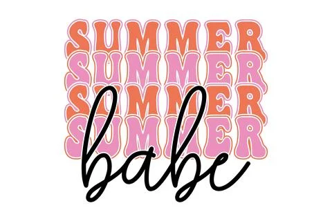 Retro Summer Varsity EPS T-shirt Design Stock Illustration