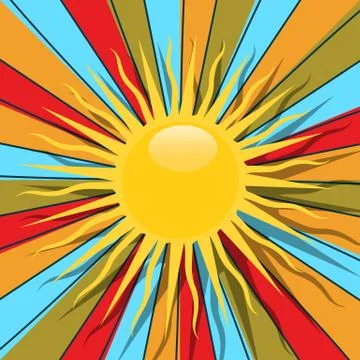 Retro sun Stock Illustration