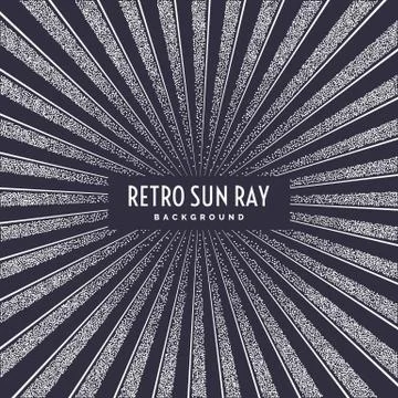 Retro sun ray on background. Stock Illustration