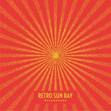 Retro sun ray on background. Stock Illustration