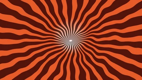 Retro Sun Rays Wavy Optical Illusion in vintage style. Stock Footage 312065373