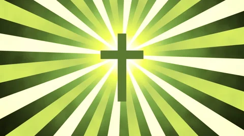 Retro Sunburst Cross Stock Footage 60407515
