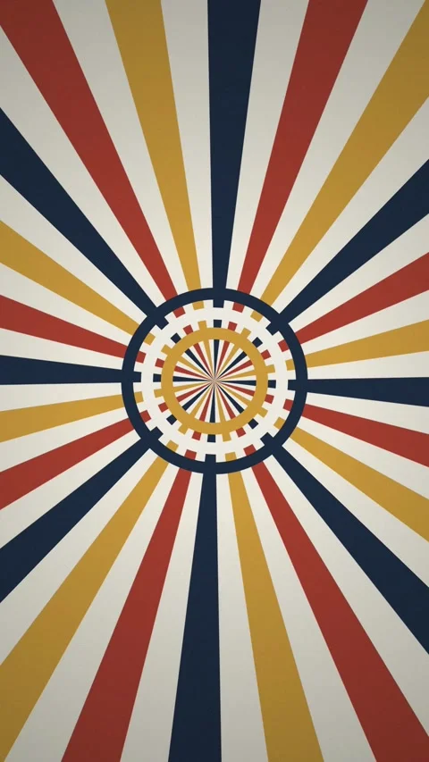 Retro sunburst gear pattern rotating seamless loop background Stock Footage 346934049