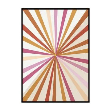 Retro sunburst rays abstract geometry pattern Illustrazione stock