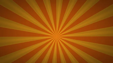 Retro sunburst rays slowly rotating, warm orange and yellow, 4K seamless loop 動画素材 347464370