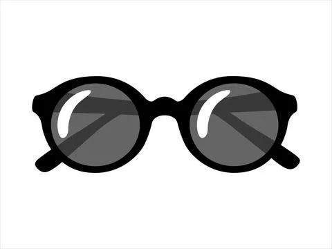 Retro sunglasses isolated on background, Stock Illustration