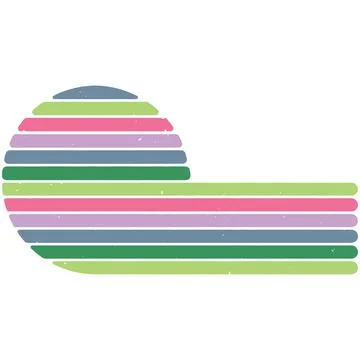 Retro Sunset Bliss Design Stock Illustration