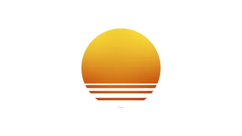Retro sunset motion video on white background. Stock Footage 335559820