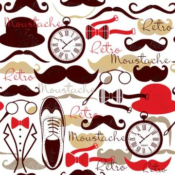 Retro surface vintage seamless pattern on white Stock Illustration