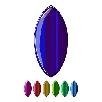 Retro surfboard beach cartoon vector graphic Stock Illustration