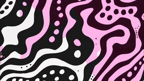 Retro surreal cartoon abstract pattern seamless artistic loop Stock Footage 315246099