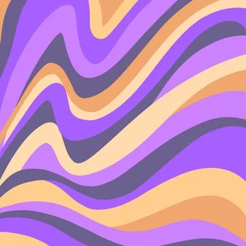 Retro swirl vector background design - purple orange Stock Illustration
