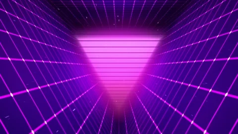 Retro Synth Wave Tunnel Stock Footage 317841559
