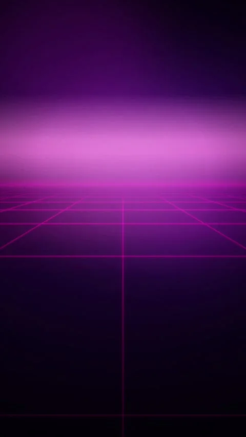 Retro synthwave 80s grid plane glowing seamless loop motion background Stock Footage 346417266