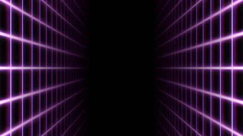 Retro Synthwave 80s Neon Grid Net Lines and Parallel Planes Stock Footage 120965655