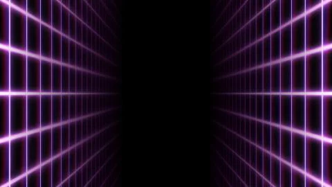 Retro Synthwave 80s Neon Grid Net Lines and Parallel Planes Stock-Illustration