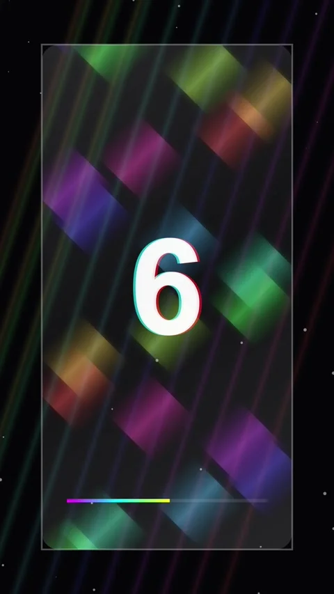 Retro Synthwave Abstract Background with Colorful Geometric Grid and Number.. Stock Footage 344934687