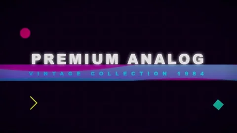 Retro Synthwave Background with Premium Analog Vintage Collection 스톡 동영상 333051853
