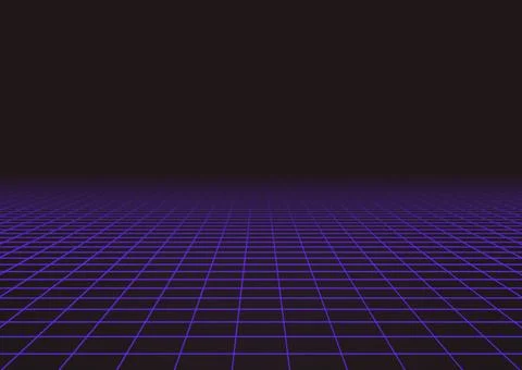 Retro synthwave grid background Stock Illustration