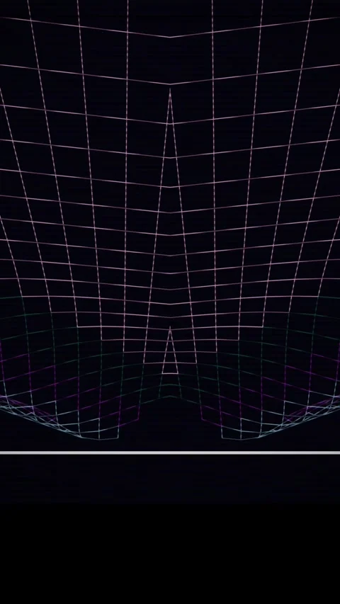 Retro Synthwave Grid Cyberpunk Digital Background Video stock 346153675