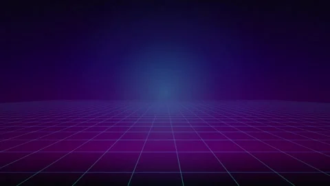 Retro synthwave grid receding seamless loop motion background Stock Footage 345182882