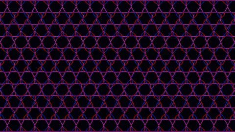 Retro synthwave hexagon grid background for seamless Stock Footage 341705472