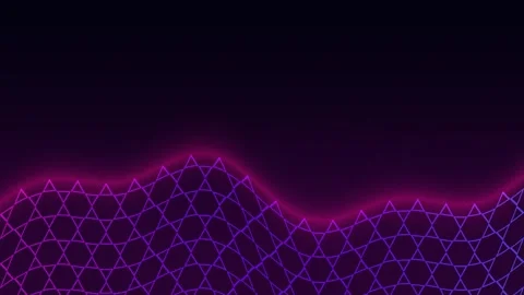 Retro Synthwave Hexagon Grid Background Seamless Loop Stock Footage 341767051