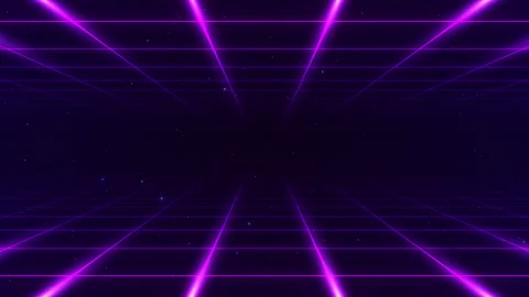 Retro Synthwave Neon Grid Tunnel Purple Pink 80s VJ Loop Background Vidéo 340401717