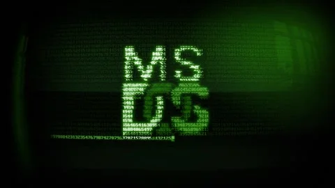 Retro System Run DOS Stockbeeldmateriaal 235730056