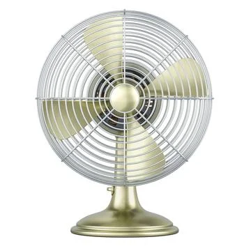 Retro Table Fan, front view. 3D rendering Stock Illustration
