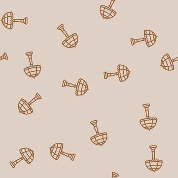 Retro table lamp line seamless pattern Stock Illustration