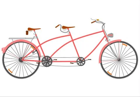 Retro tandem. Stock Illustration