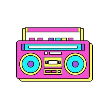 Retro Tape Recorder Icon Vector Stock Illustration