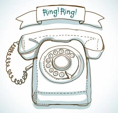 Retro telephone Stock Illustration