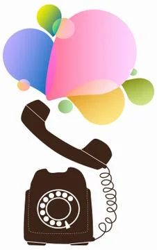 Retro telephone Stock Illustration