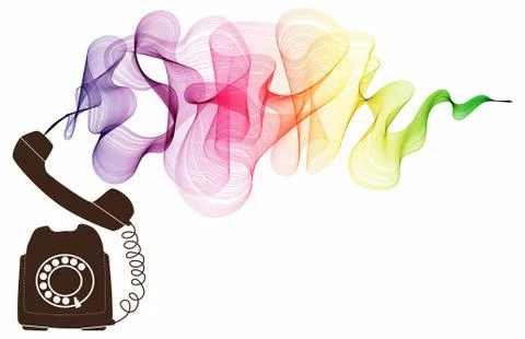 Retro telephone Stock Illustration