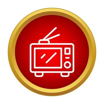 Retro television with antenna broadcasting old media Stock Illustration