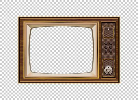 Retro television blank on background vector Stock Illustration