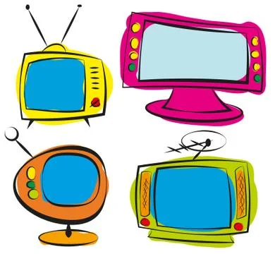 Retro television Illustrazione stock