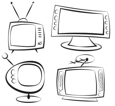 Retro television Stock Illustration