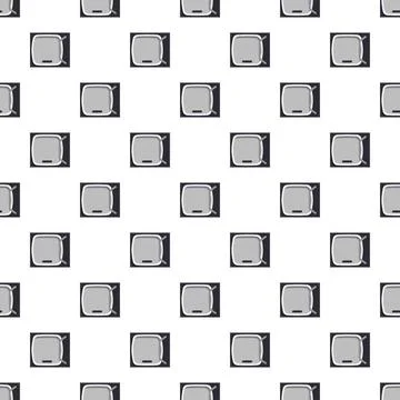 Retro television pattern creating seamless background design Stock Illustration