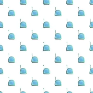 Retro television pattern featuring small blue vintage tv sets Illustrazione stock