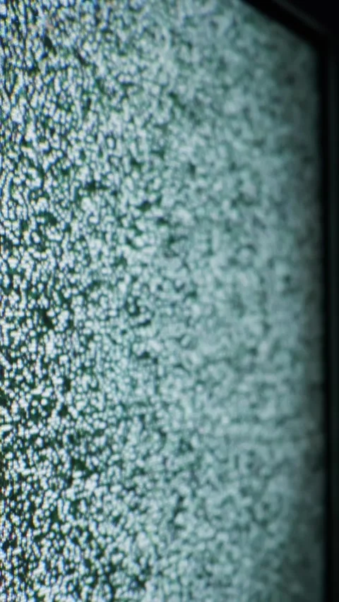 Retro Television Screen Flickering with Static White Noise Glitch Texture Stock Footage 335635451