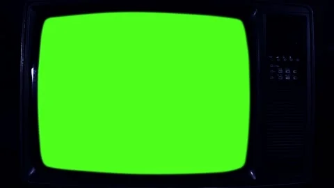 Retro Television Set with Green Screen i... | Stock Video | Pond5