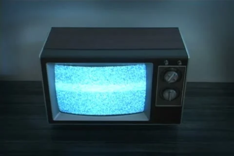 Retro television with static Stock Footage