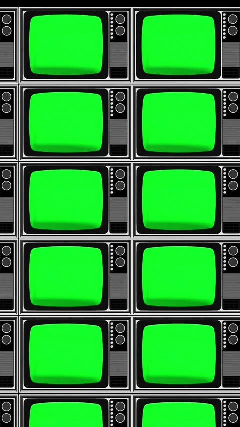 Retro television static wall repeated old TV screens, pink noise texture, black Stock Footage 340528392